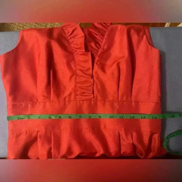 Elizabeth Howard Pink Ruffled Sleeveless Sheath Dress size 8 - Picture 3 of 4